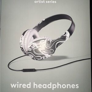Heyday Artist Series Over-Ear Wired Headphones - Black and White